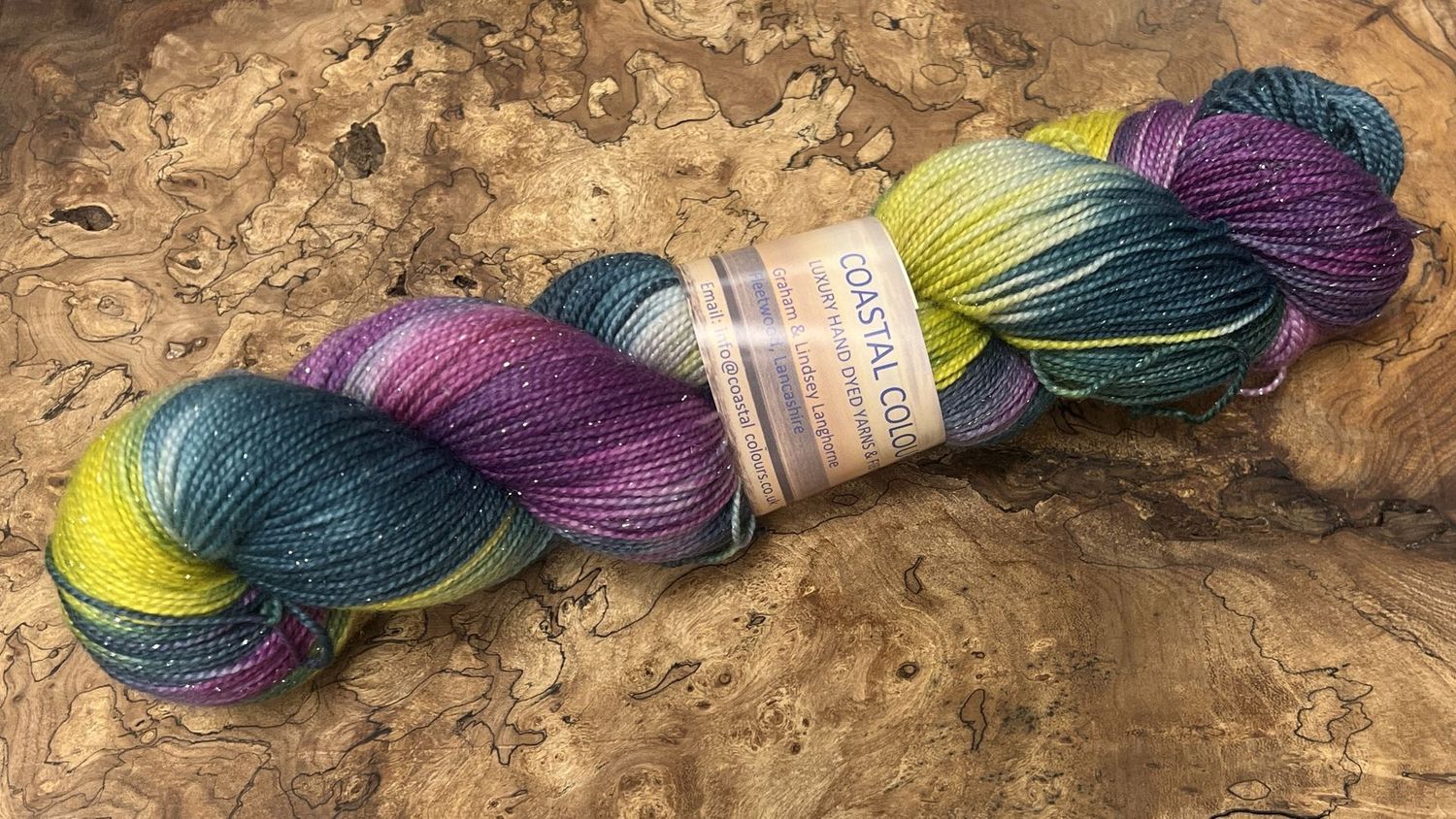 4ply Superwash Merino with Nylon and Silver Stellina Sparkle