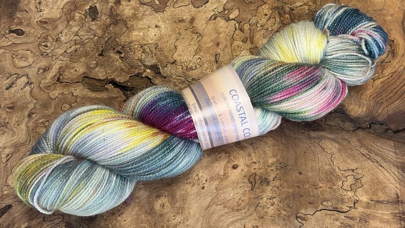 4ply Superwash Merino with Nylon and Silver Stellina Sparkle