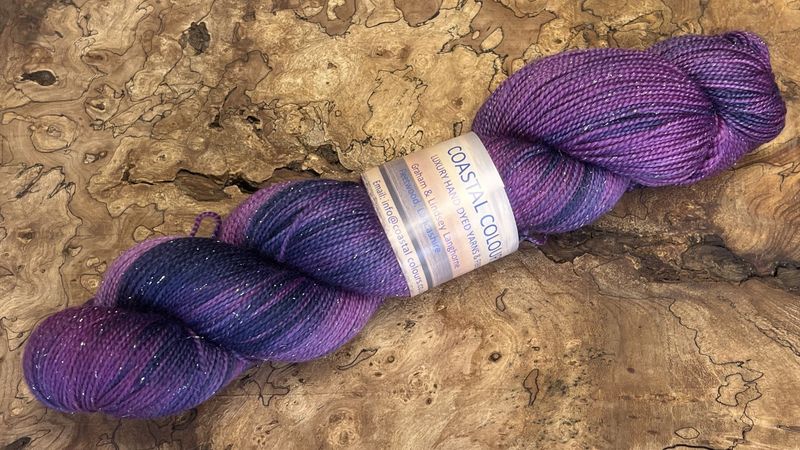 4ply Superwash Merino with Nylon and Silver Stellina Sparkle