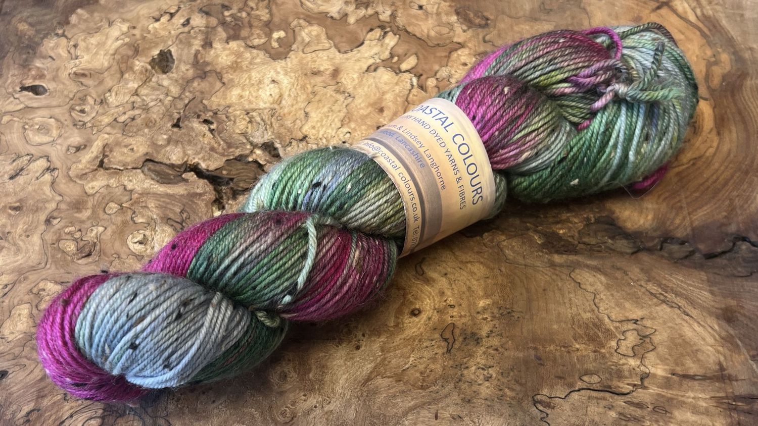 ​85% Superwash Merino Wool 15% Donegal Nep DK