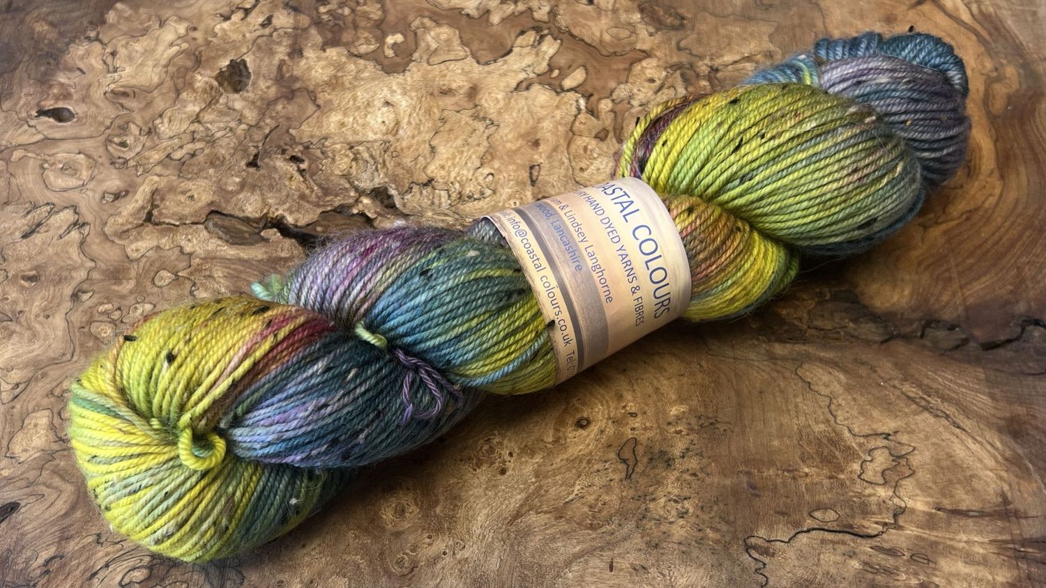 ​85% Superwash Merino Wool 15% Donegal Nep DK