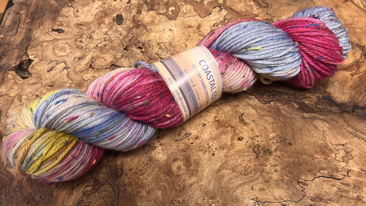 ​85% Superwash Merino Wool 15% Donegal Nep DK