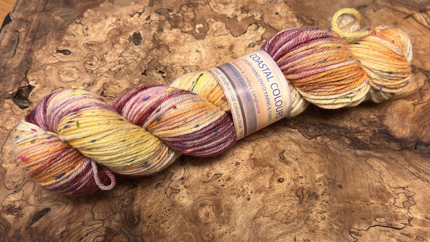 ​85% Superwash Merino Wool 15% Donegal Nep DK