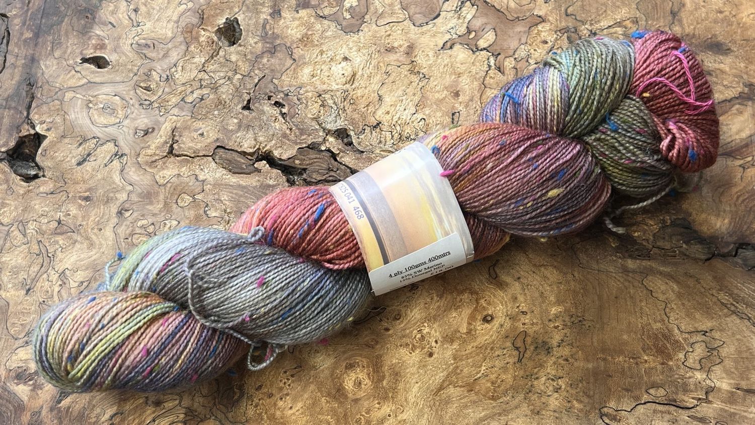 4ply Superwash Merino with Donegal NEP 4ply Superwash Merino with Donegal NEP