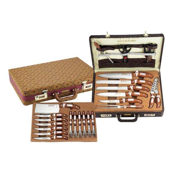 25 pcs, knifes set, luxurious suitcase, cutlery set *Royalty Line*