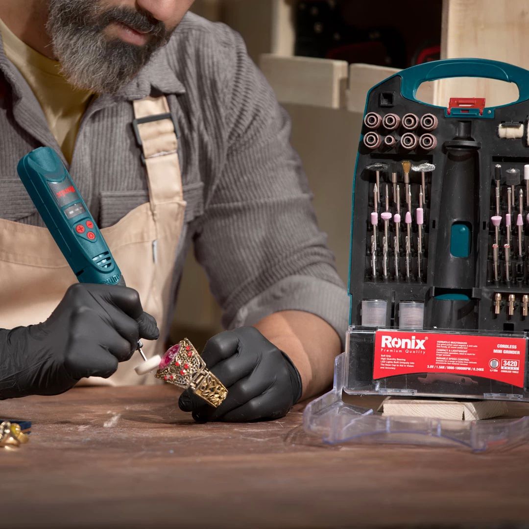 3.6V, cordless, rotary tool kit, carrying case, RONIX 3420