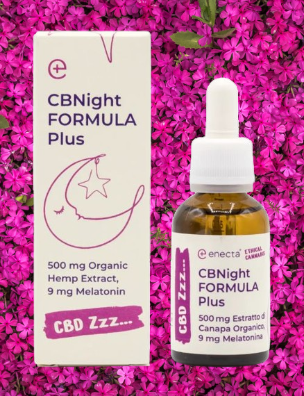 30 ml, hemp extract, CBD, CBN, Melatonin, CBNight FORMULA PLUS, Enecta