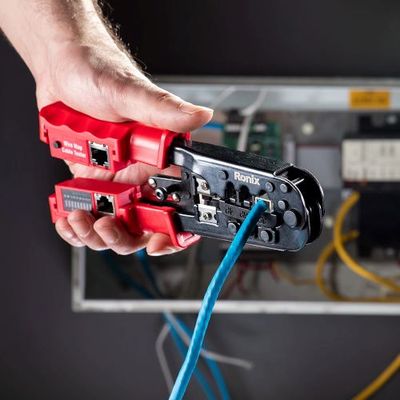 Ratcheted Modular Plug Crimper with Tester SK5