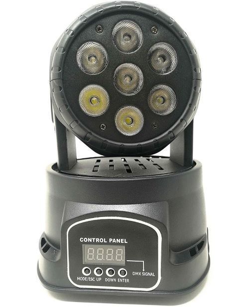 7x10w, rgb leds, light projector, rotating head