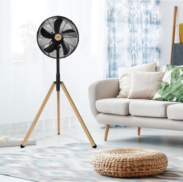 40cm, stand fan, 50w, wooden, aluminum ZEPHIR PL41TR
