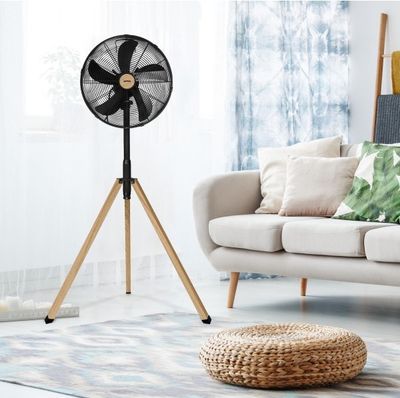 40cm, stand fan, 50w, wooden, aluminum ZEPHIR PL41TR