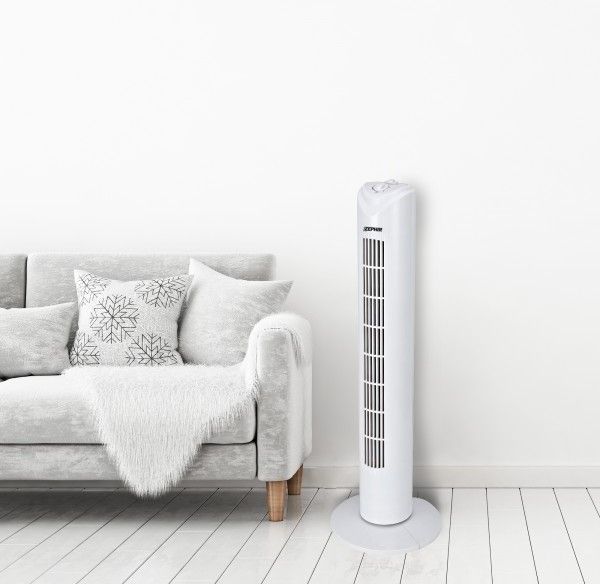 80cm tower fan, 45w, oscillating, timer, 3*speed, white, ZEPHIR PH81