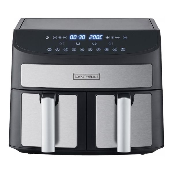 7.6LT, double basket, air fryer, touch display, 10 programs, ROYALTY LINE AF5409, black silver