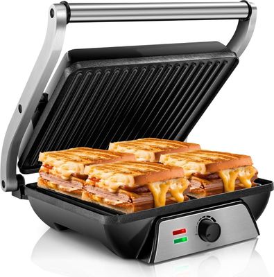 2000W, panini maker, electric grill, silver, Royalty Line, SL-107A-2