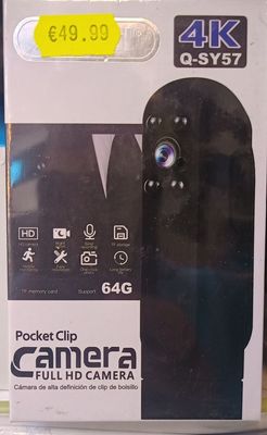 4K, mini camera, pocket camera, motion detection, infrared night vision, rechargeable, Andowl