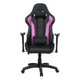 COOLERMASTER Caliber R1 Gaming Chair, Fabric, Up to 150kg, 1D Adjustable Armrests, 180deg Tilting, Head &amp; Lumbar support, Black/Purple