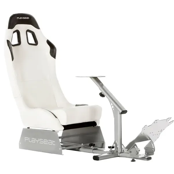 Gaming Simulation Seat, PU Leather, Up to 120kg, Including Slider, White
