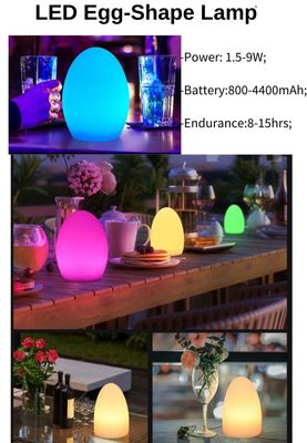 Mini, led lamp, egg shape, table lamp, 16 colours, remote control, HM
