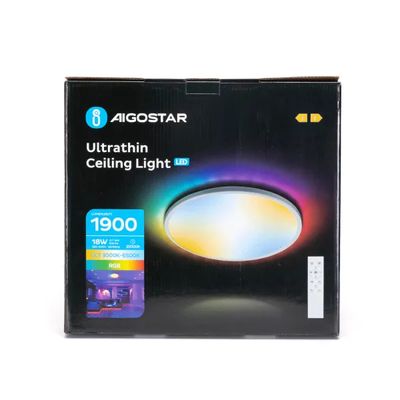 18W, ceiling light, warm light to day light, RGB, 1900lm, Aigostar