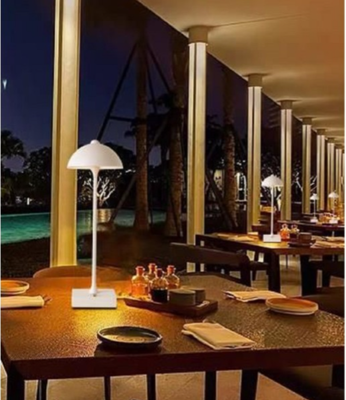 10W, rechargeable, table lamp, USB, 3 shades white, UNIVERSO