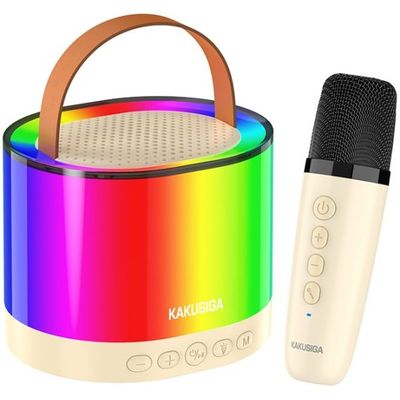 5W, portable speaker, microphone, LED lights, KSC-1006