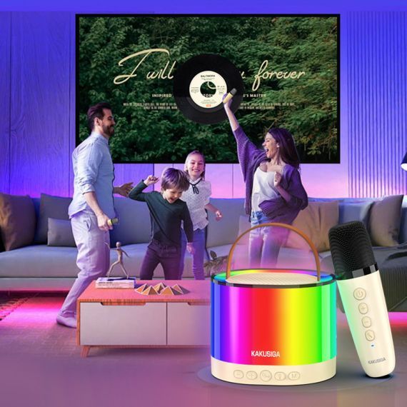 5W, portable speaker, microphone, LED lights, KSC-1006