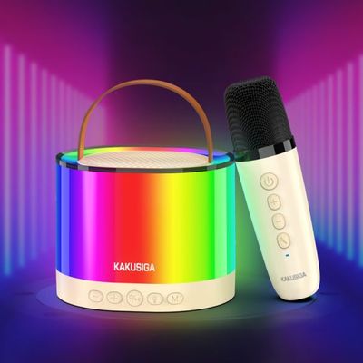 5W, portable speaker, microphone, LED lights, KSC-1006