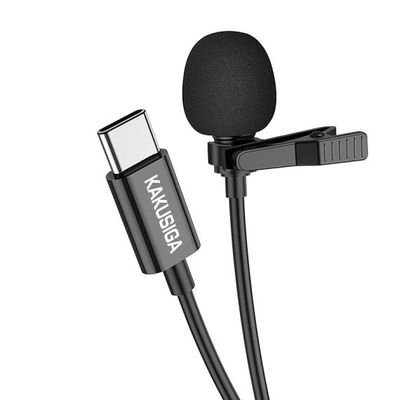 Tie microphone for cell phones and tablets with USB Type C connector