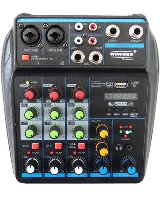 4 channels, professional, RCA mixer, plug&amp;play