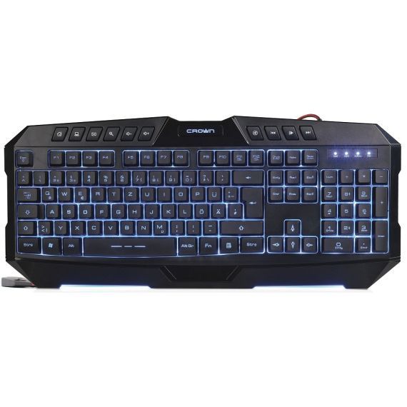 10-key multimedia gaming keyboard with 7 LED backlights