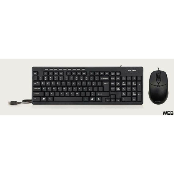 Keyboard and mouse with cable kit Crown