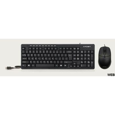 Keyboard and mouse with cable kit Crown