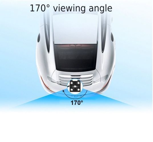 170° viewing angle, rearview camera, 2x2x2.3cm