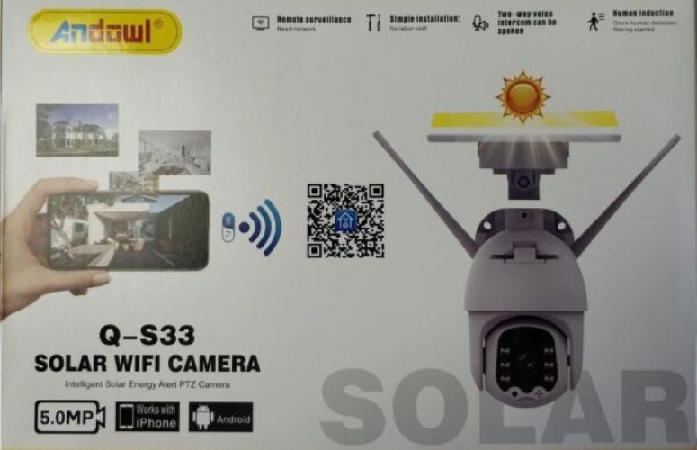 WIFI, IPTZ, solar camera, mobile app , Andowl Q-S33