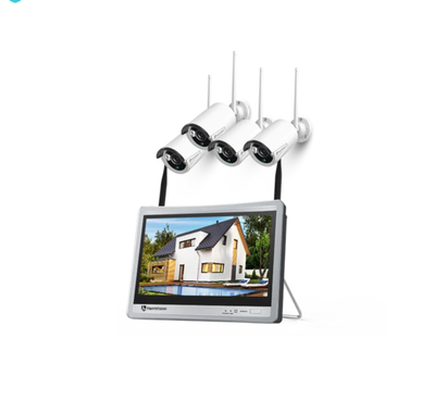NVR, surveillance kit, 2mpx, 4 cameras, includes monitor, HeimVision HM243