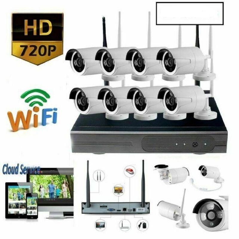 WiFi, 8 cameras, HD POE NVR,  wi-fi built-in, dvr