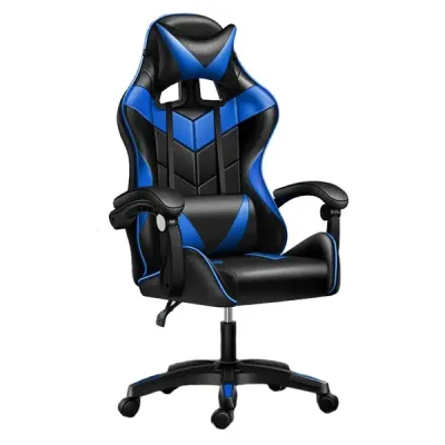 Gaming chair, pu leather, black-blue, CIS 2023-1