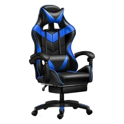 Gaming Chair, PU Leather, Black/Blue, CIS 2023-1F-BK/BU
