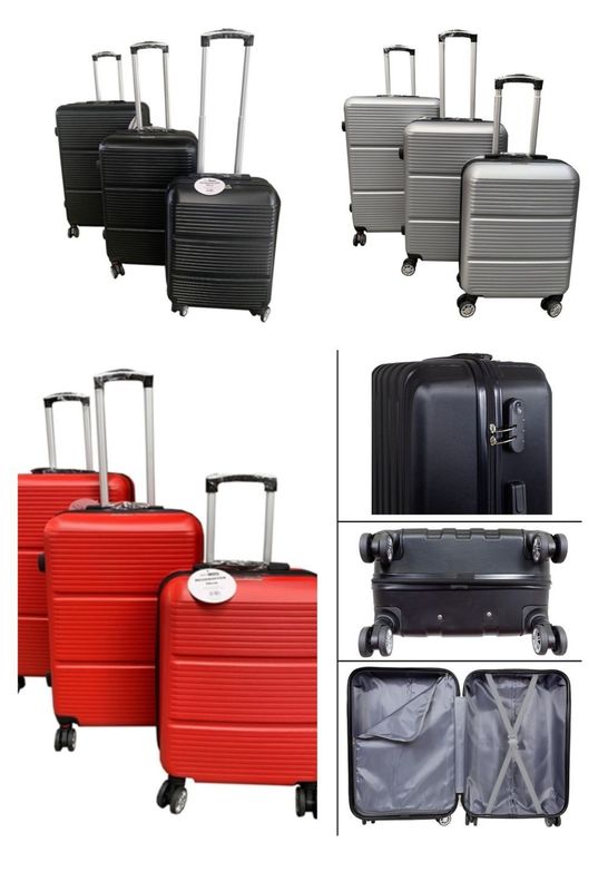 3 pcs, suitcases, 3 colors available, ABS material, handle, Art-Land