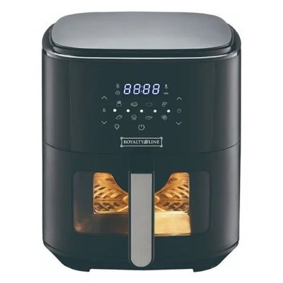 6.5Ltr, air fryer, 1500W, digital control, 8 programs, timer, window view, black, ROYALTYLINE AF5408