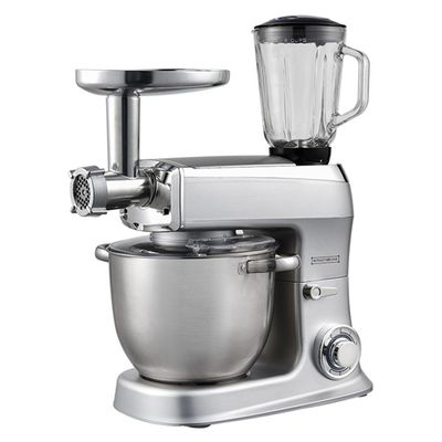 7.5Ltr bowl, kitchen machine, 2100W, food processor, meat grinder, blender, Royalty Line PKM2100BG, Silver