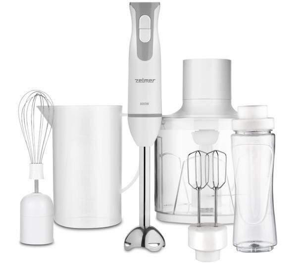 800W, 6pcs set, hand blender, stirrer, chopper, cup, bottle, ZELMER ZHB4555S