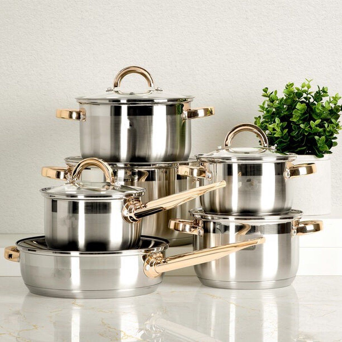 12pcs, cookware set, stainless-steel, Royalty Line 1231G