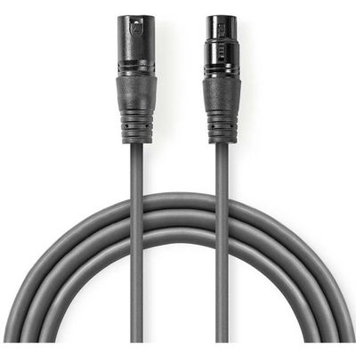 Balanced XLR 3 pin male to female audio cable 10m
