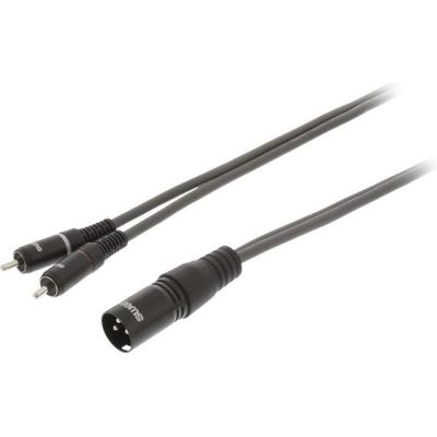 Sweex 3 pin XLR male - 2x RCA male 10m stereo audio cable