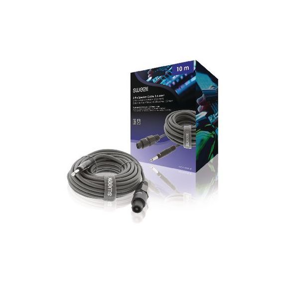 Speaker Cable 2 Pin Female Speaker - 6.35 mm Male 10.0 m Dark Gray