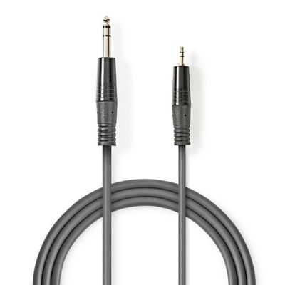 Stereo audio jack audio cable 6.35mm - 3.5mm male 3m