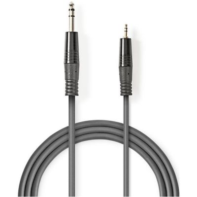 Stereo audio cable 6.35 mm - 3.5 mm male 1.5m