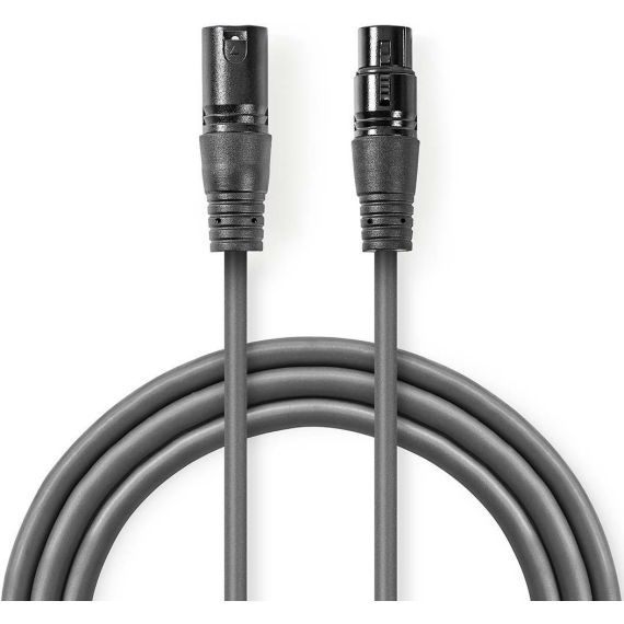 Balanced XLR 3-pin male-female audio cable 5m
