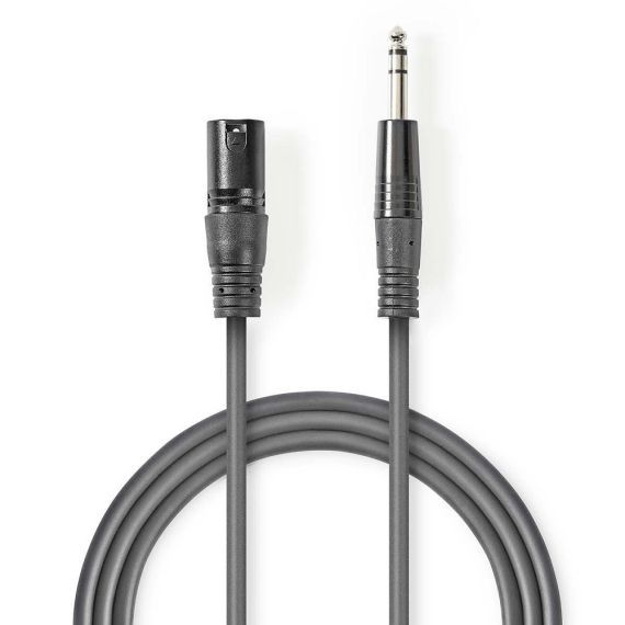 Balanced XLR Audio Cable Male to 3 Pin XLR-Male 6.35mm 3m